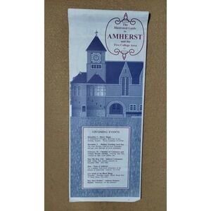 Illustrated Guide Amherst Massachusetts 5 College Area 1993 Free Shipping Read
